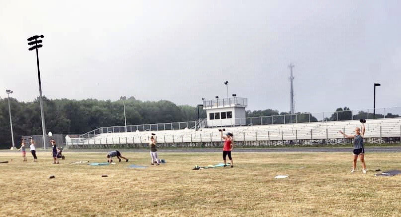 An outdoor Dogpound workout